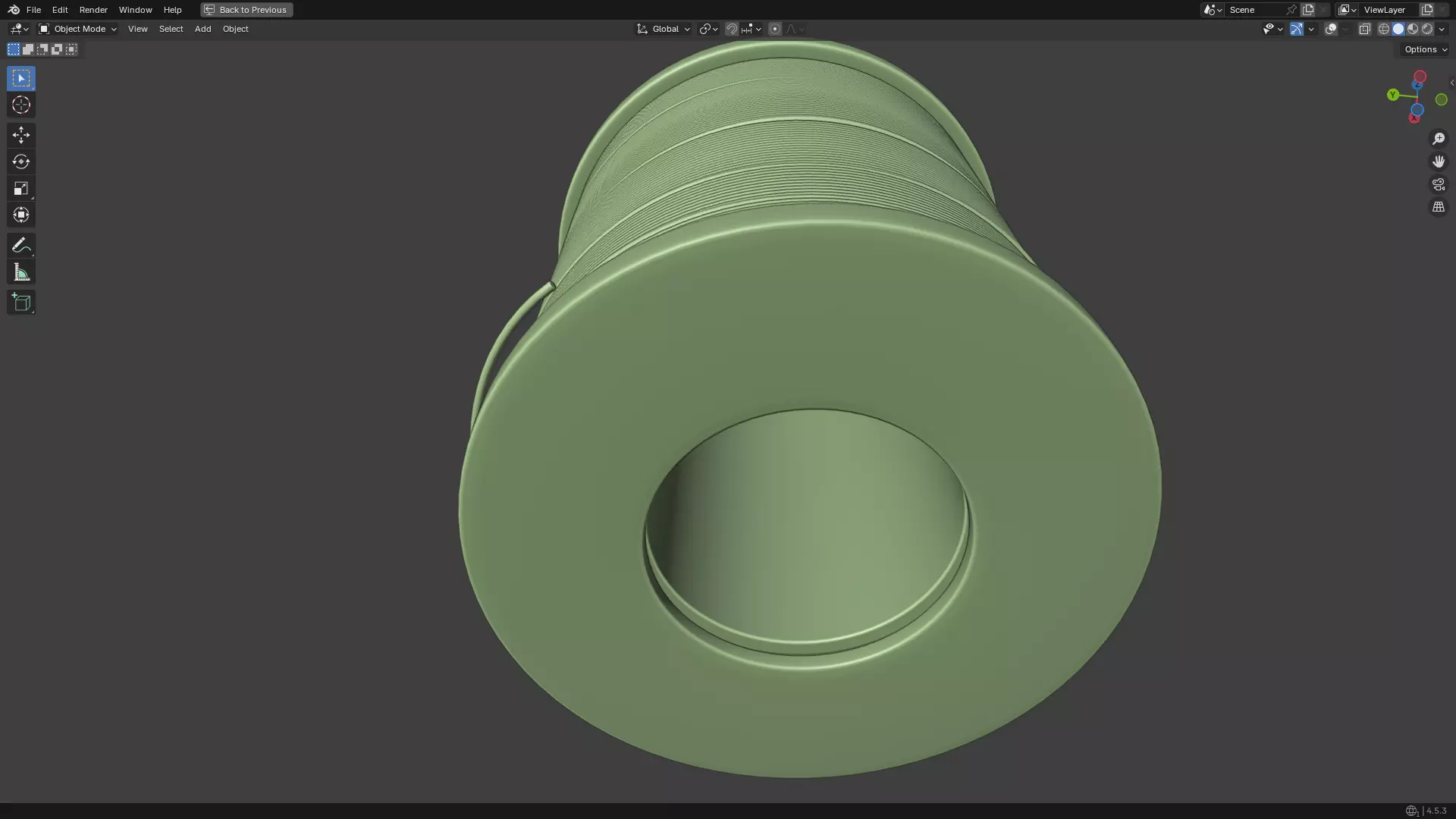 Solder Spool of Silver Wire PBR 3D model_16