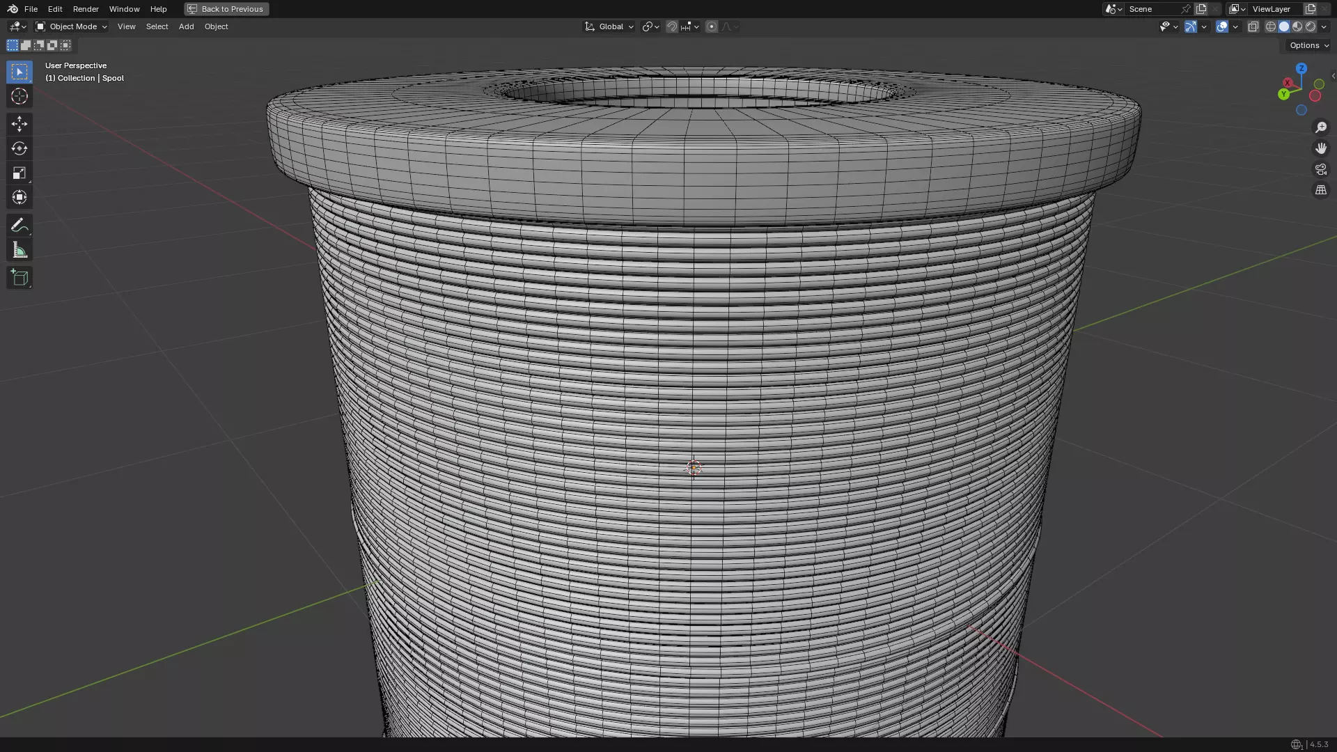 Solder Spool of Silver Wire PBR 3D model_30