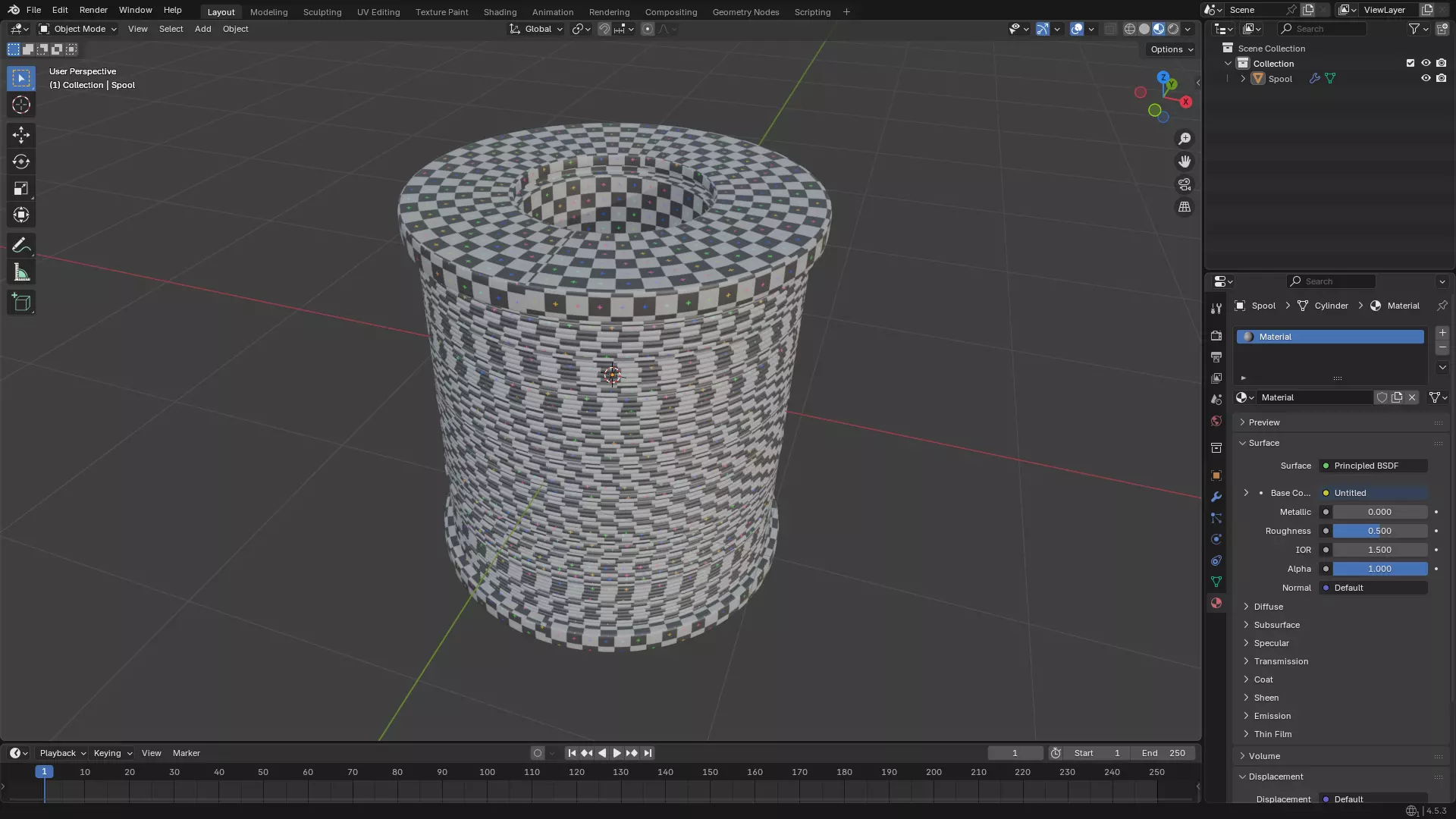 Solder Spool of Silver Wire PBR 3D model_37