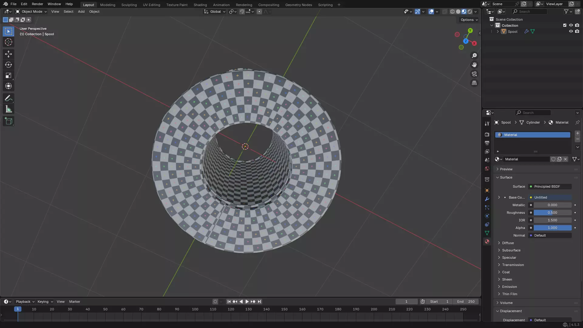 Solder Spool of Silver Wire PBR 3D model_38