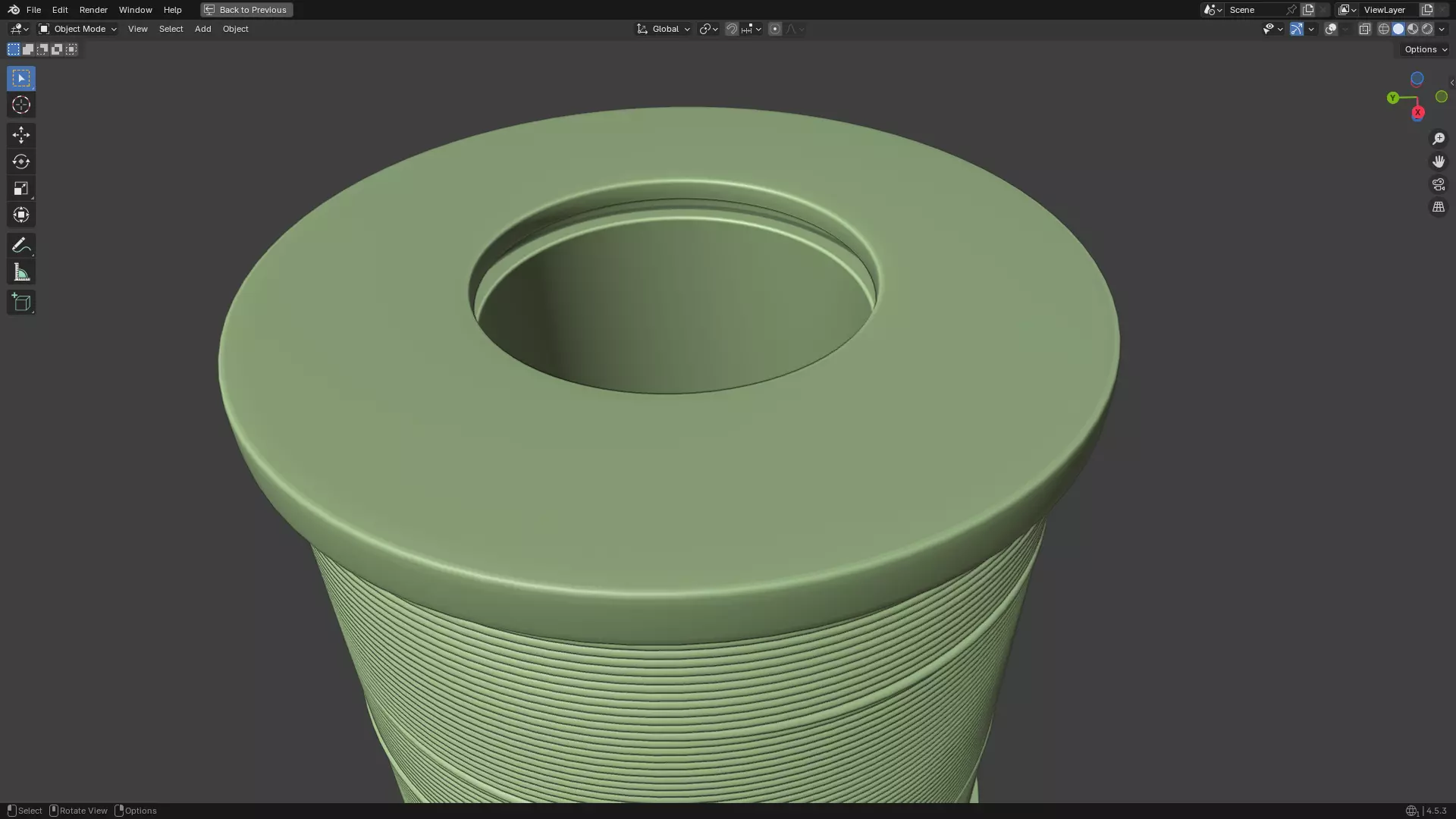 Solder Spool of Silver Wire PBR 3D model_17