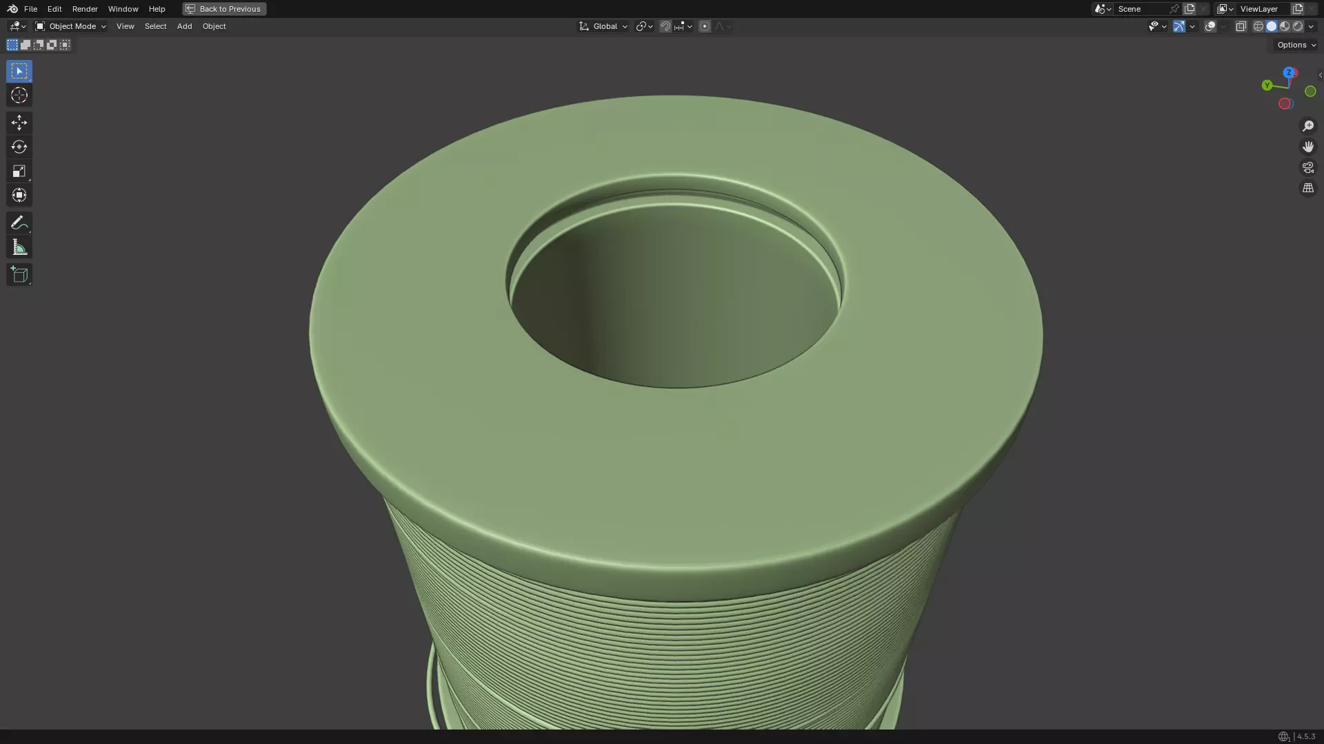 Solder Spool of Silver Wire PBR 3D model_18