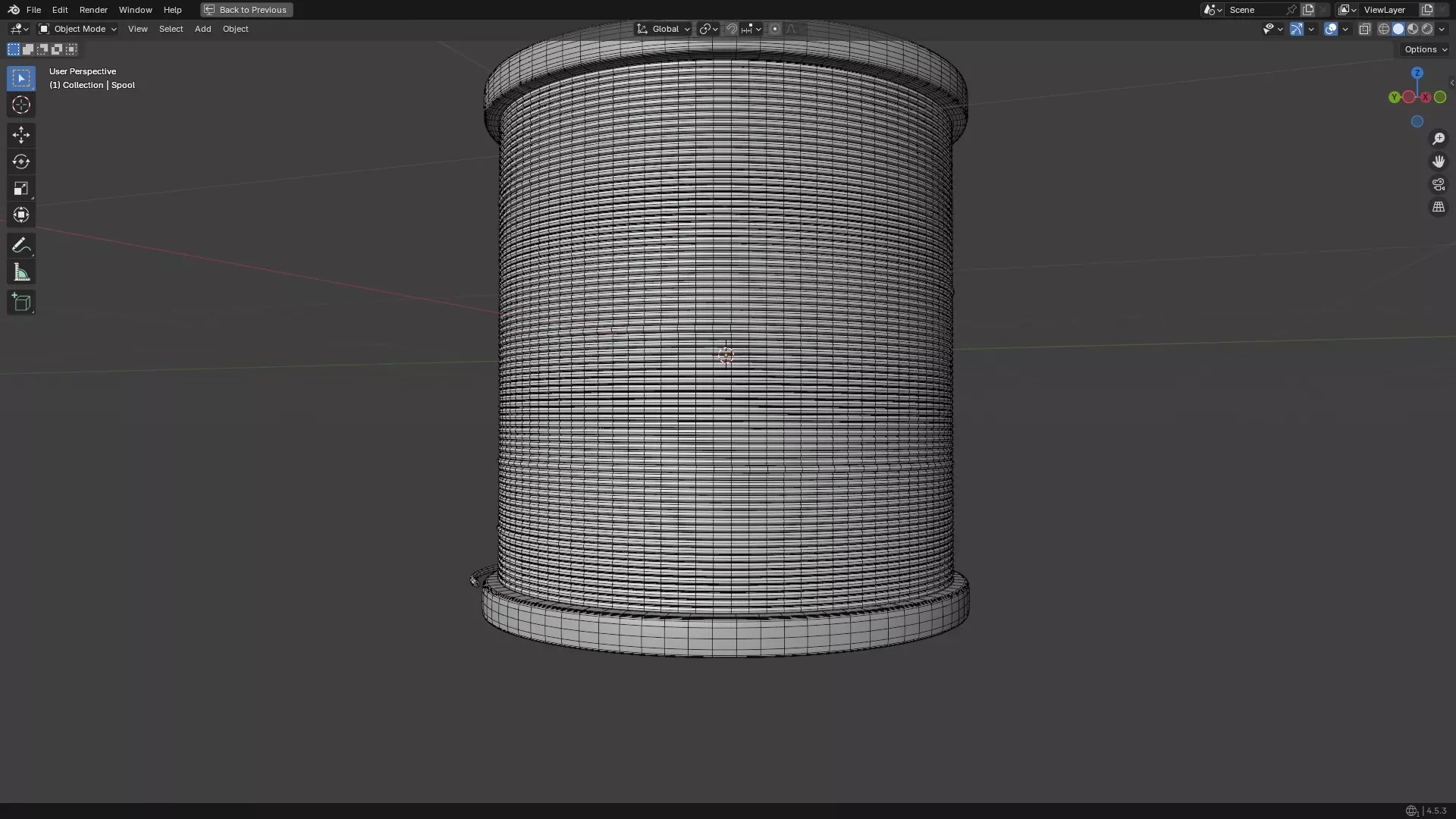 Solder Spool of Silver Wire PBR 3D model_34