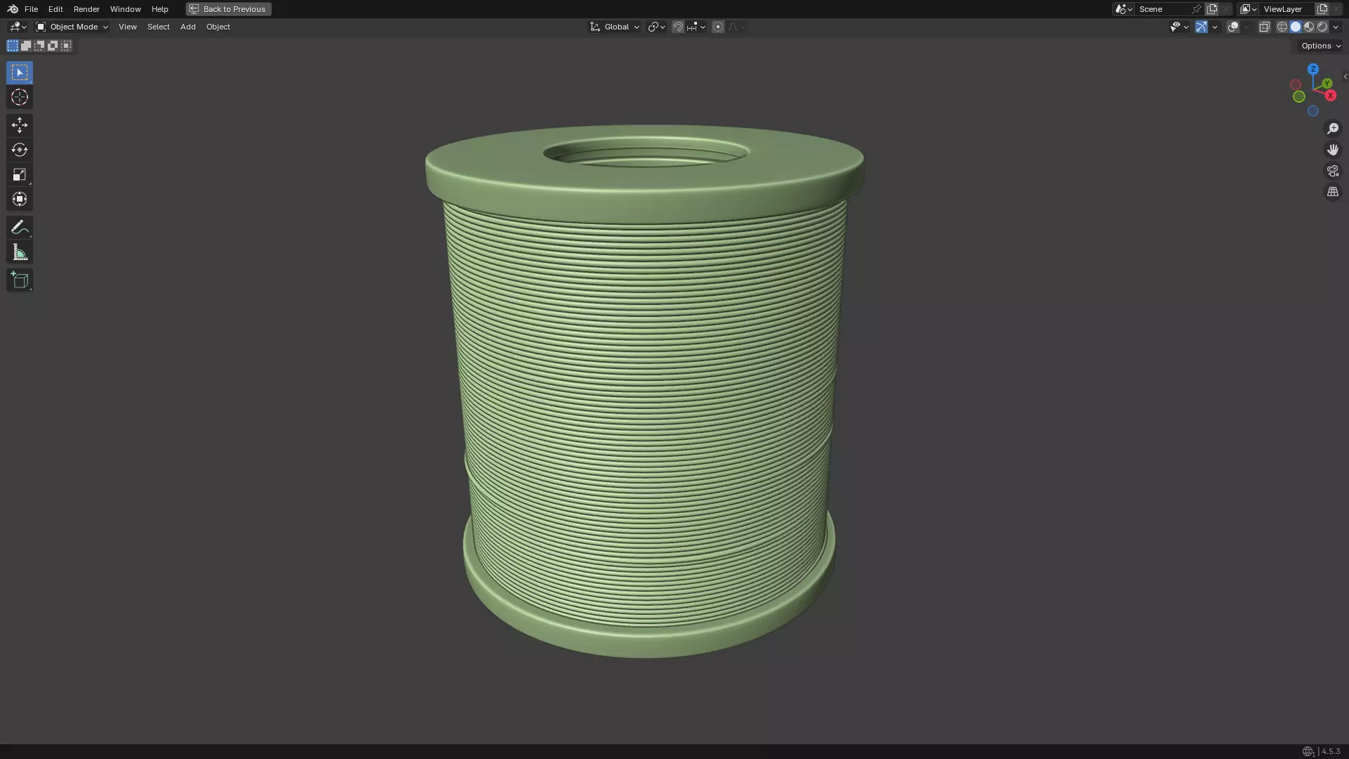 Solder Spool of Silver Wire PBR 3D model_13