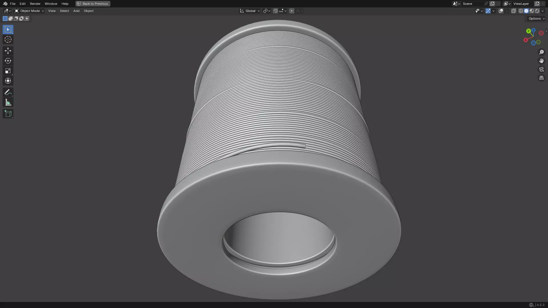 Solder Spool of Silver Wire PBR 3D model_23