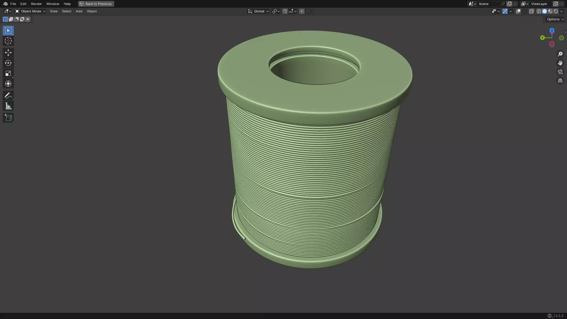 Solder Spool of Silver Wire PBR 3D model_15