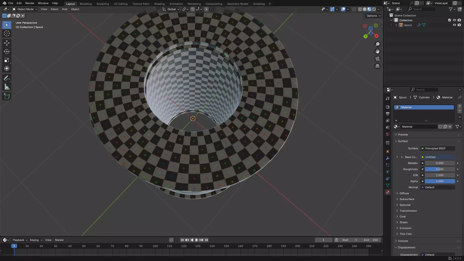 Solder Spool of Silver Wire PBR 3D model_41