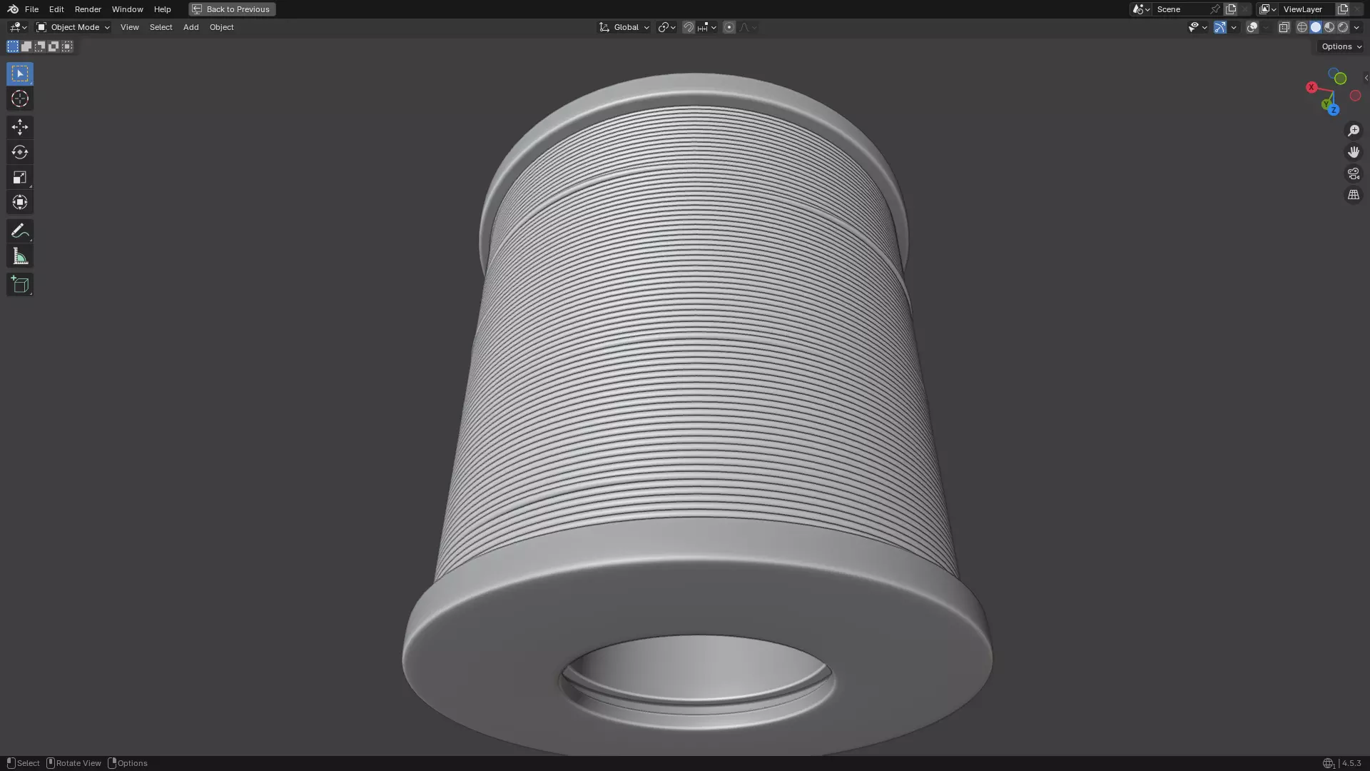 Solder Spool of Silver Wire PBR 3D model_24