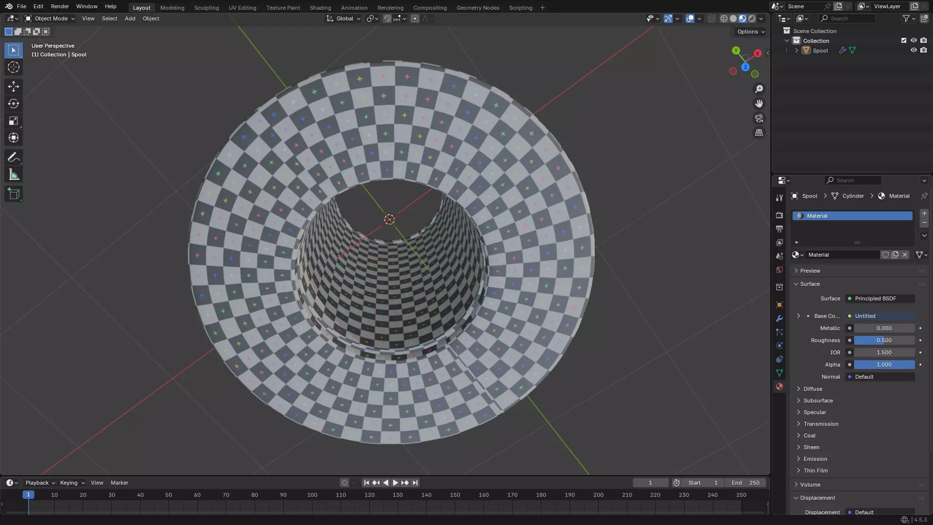 Solder Spool of Silver Wire PBR 3D model_42