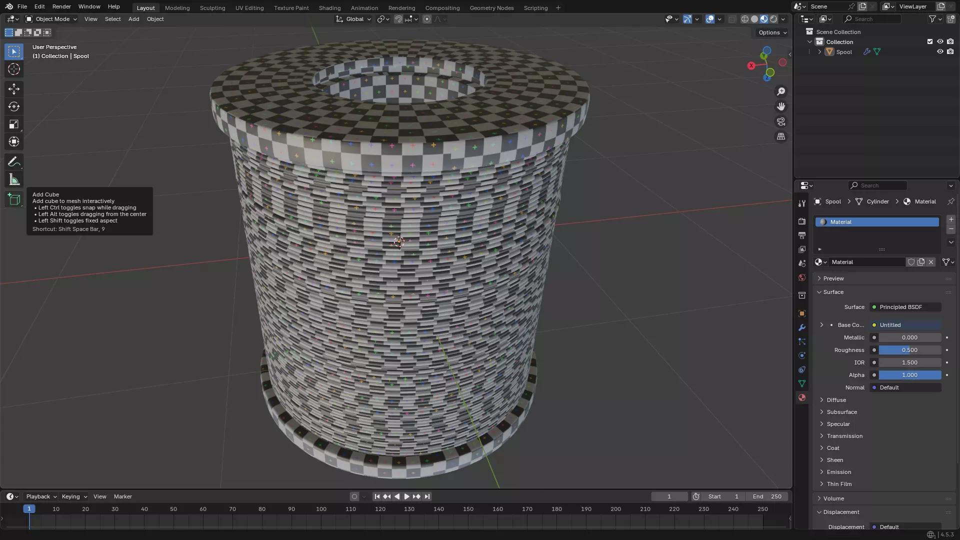 Solder Spool of Silver Wire PBR 3D model_40