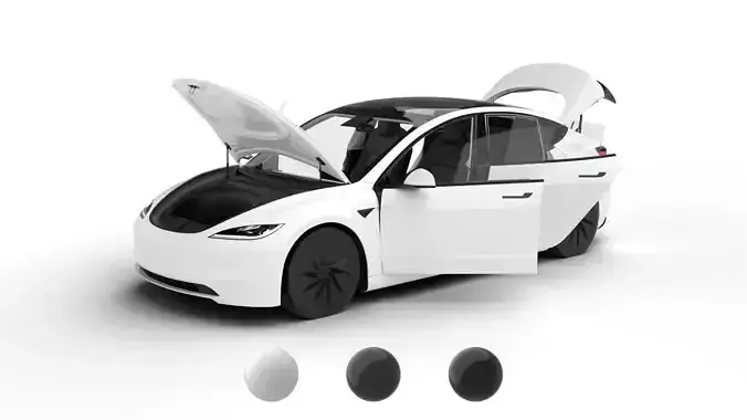 Tesla Model 3 Standard 2026 HQ 3d model 3D model Tesla Model 3 Standard 2026 HQ 3d model 3D model