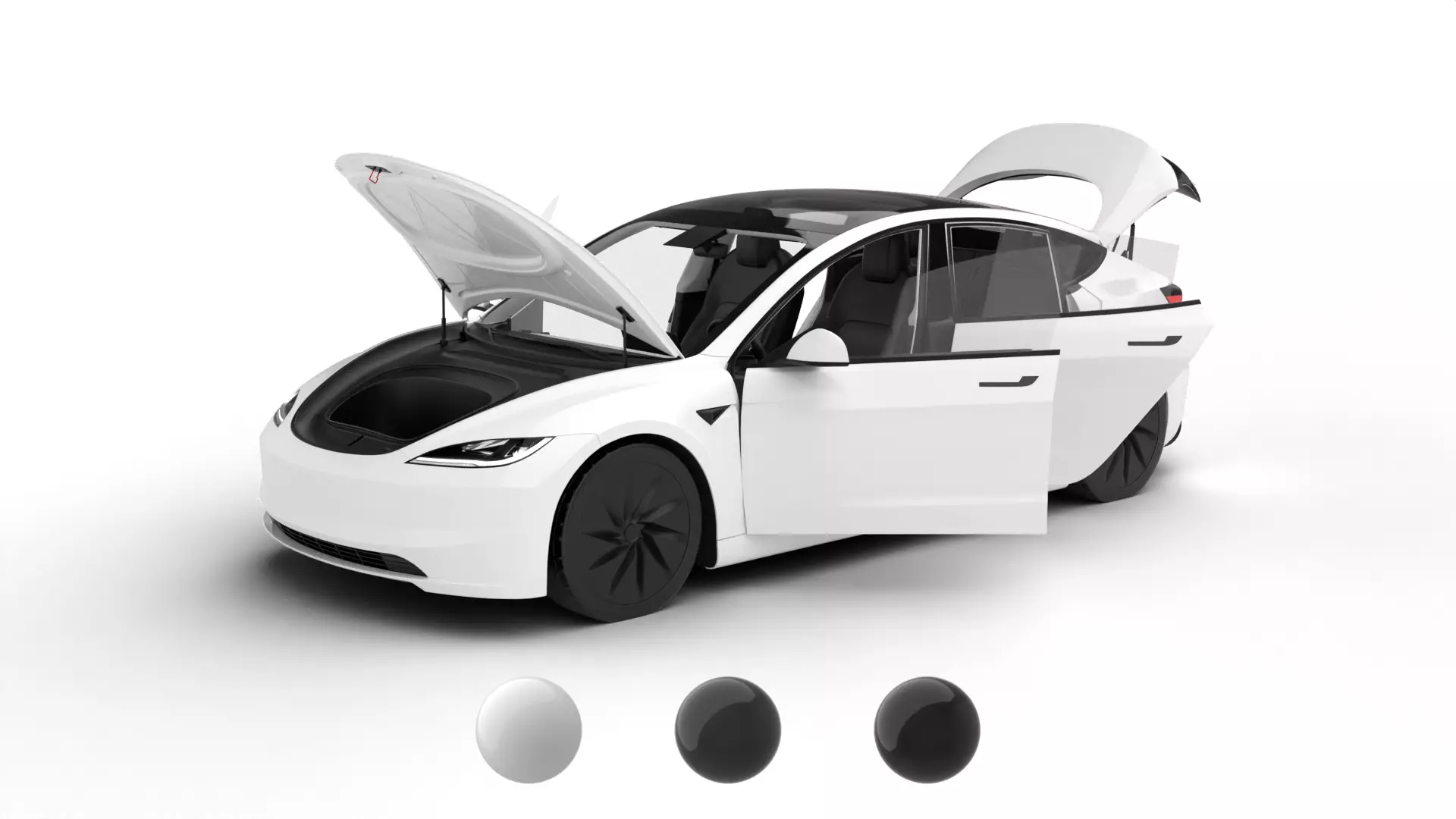 Tesla Model 3 Standard 2026 HQ 3d model 3D model_0