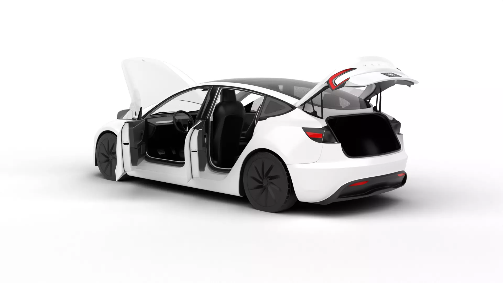 Tesla Model 3 Standard 2026 HQ 3d model 3D model_3