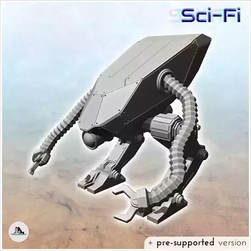 Robot with two articulated arms with claws and bionic eye 5 - Fu