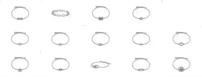 Bracelet Collections 14 Pcs  Only Stl  