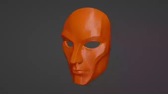 3D Printable STL Abstract Human Mask