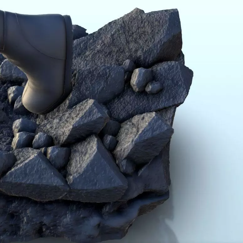 Flash running on rock 3 - Modern WW2 WW1 World War Diaroma Warga 3D print model_4