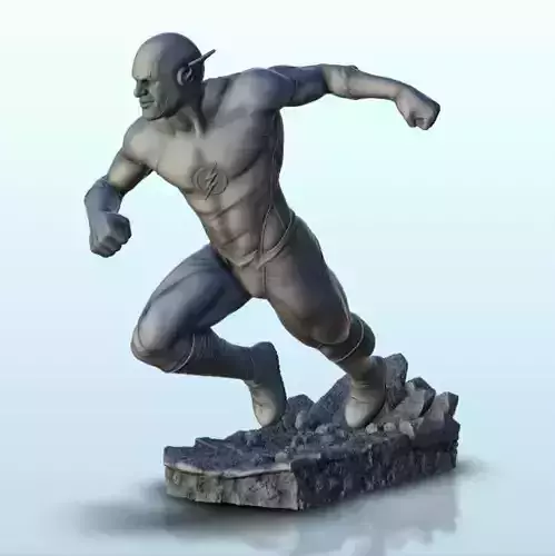 Flash running on rock 3 - Modern WW2 WW1 World War Diaroma Warga 3D print model