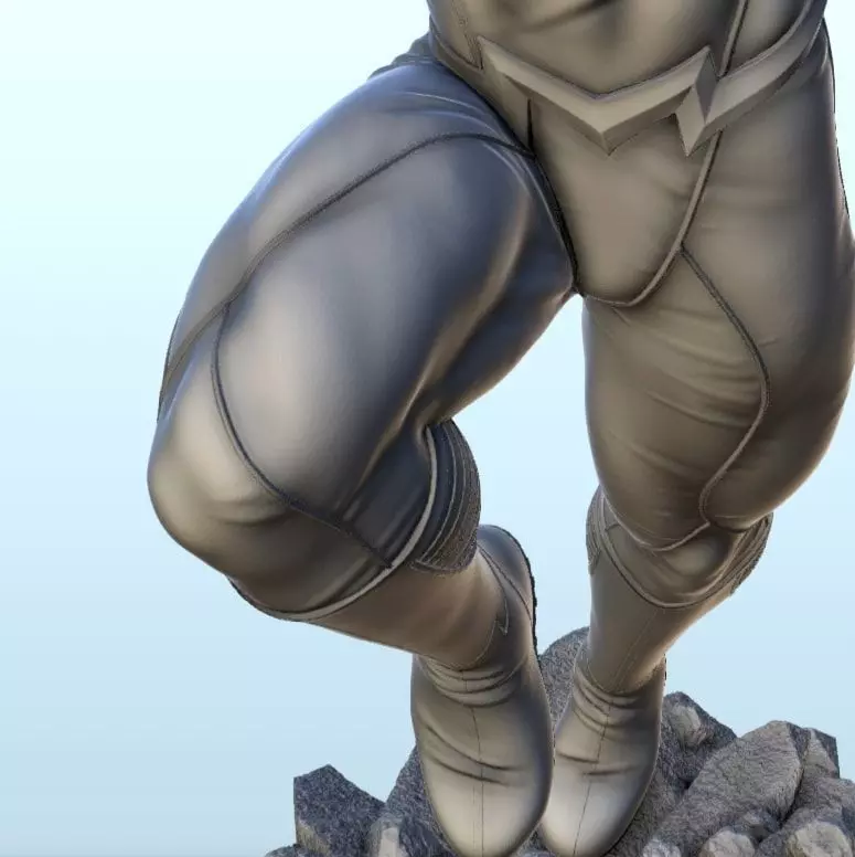 Flash running on rock 3 - Modern WW2 WW1 World War Diaroma Warga 3D print model_2