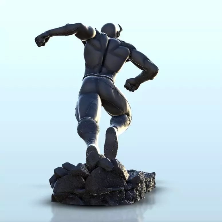 Flash running on rock 3 - Modern WW2 WW1 World War Diaroma Warga 3D print model_15