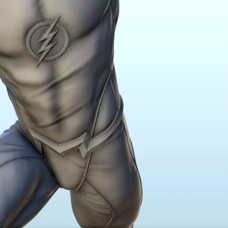 Flash running on rock 3 - Modern WW2 WW1 World War Diaroma Warga 3D print model_1