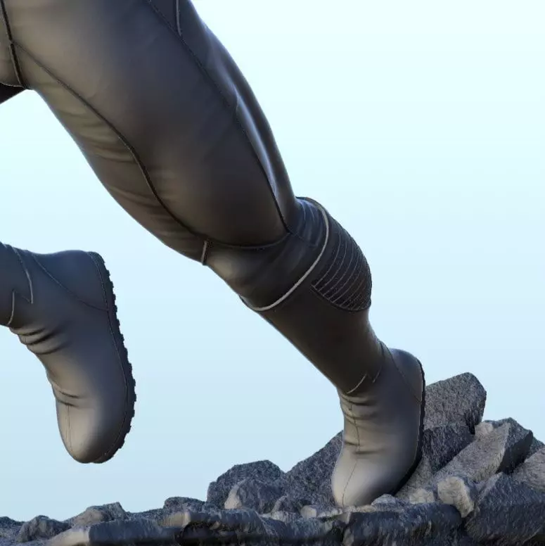 Flash running on rock 3 - Modern WW2 WW1 World War Diaroma Warga 3D print model_3