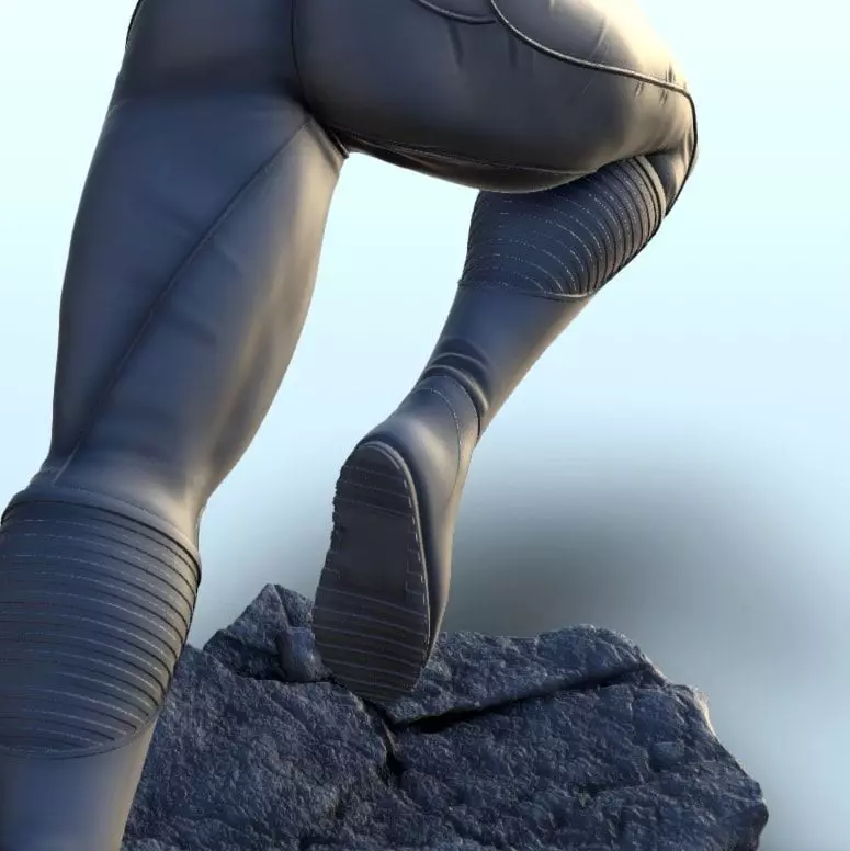 Flash running on rock 3 - Modern WW2 WW1 World War Diaroma Warga 3D print model_8