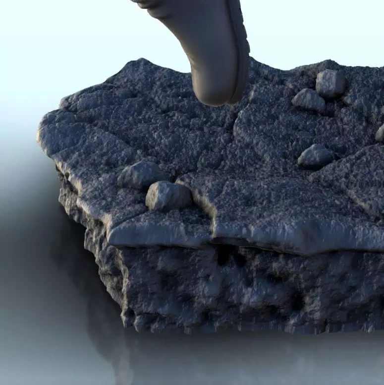 Flash running on rock 3 - Modern WW2 WW1 World War Diaroma Warga 3D print model_5