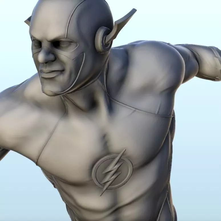 Flash running on rock 3 - Modern WW2 WW1 World War Diaroma Warga 3D print model_17