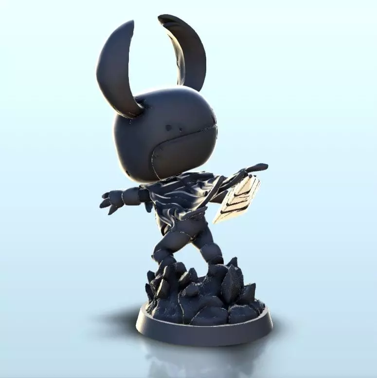 Hollow Knight with sword - Pop Video Game 3D Printing Adventure 3D print model_15