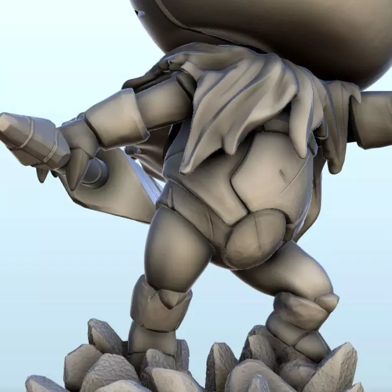 Hollow Knight with sword - Pop Video Game 3D Printing Adventure 3D print model_7