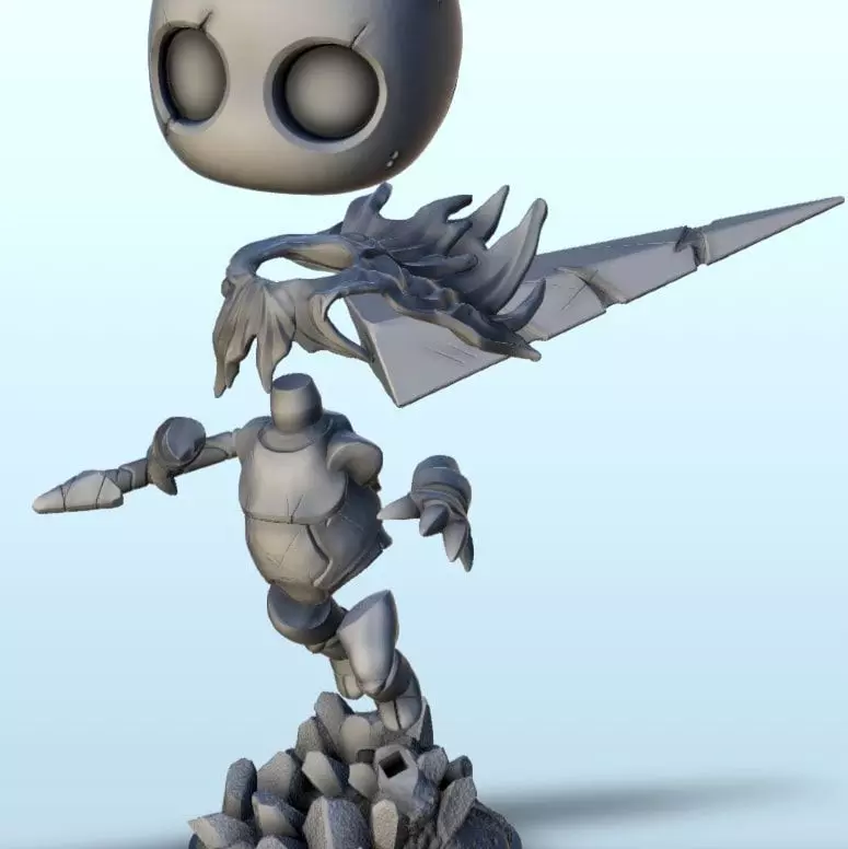 Hollow Knight with sword - Pop Video Game 3D Printing Adventure 3D print model_10