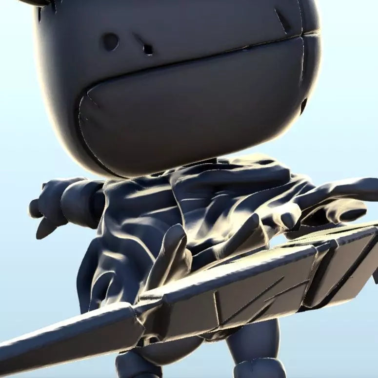 Hollow Knight with sword - Pop Video Game 3D Printing Adventure 3D print model_4