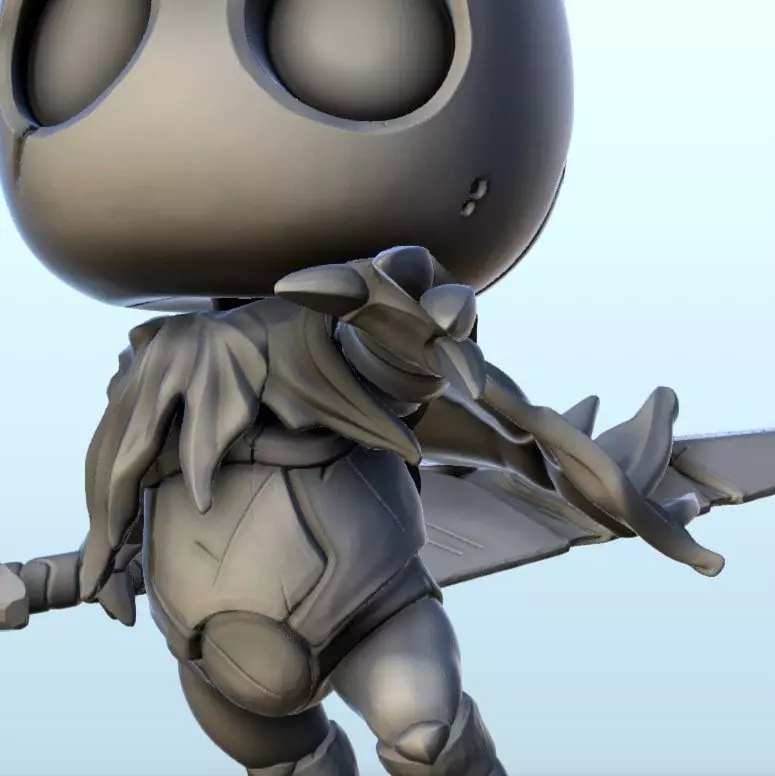 Hollow Knight with sword - Pop Video Game 3D Printing Adventure 3D print model_8