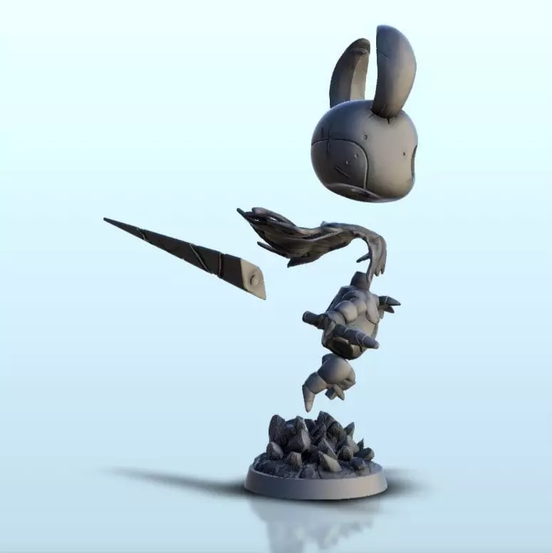 Hollow Knight with sword - Pop Video Game 3D Printing Adventure 3D print model_12