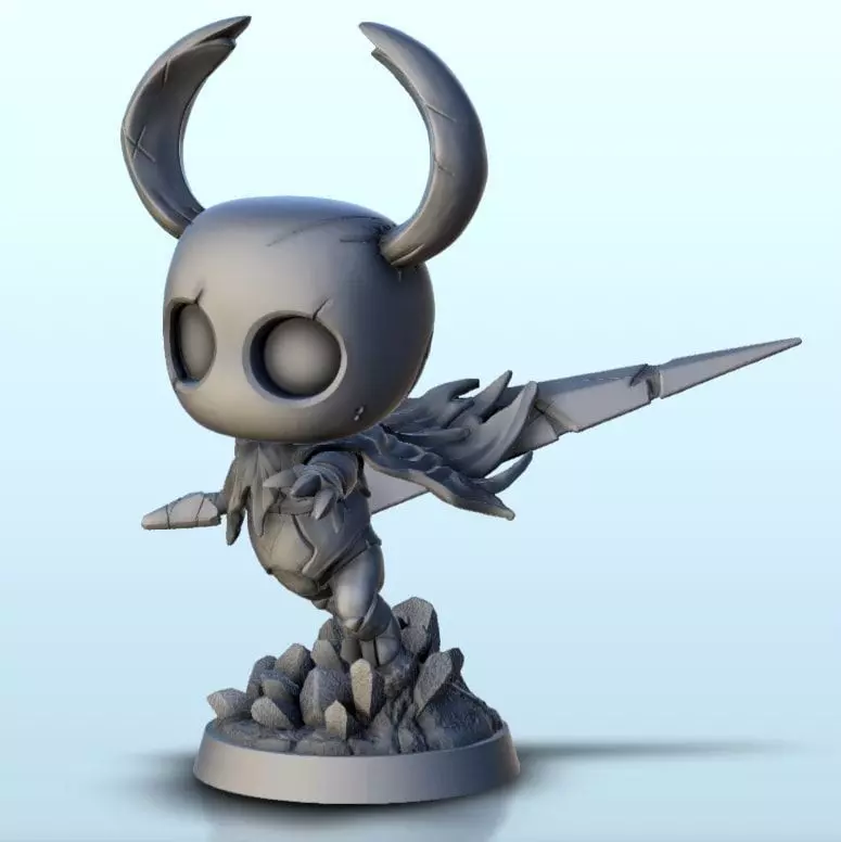 Hollow Knight with sword - Pop Video Game 3D Printing Adventure 3D print model_0