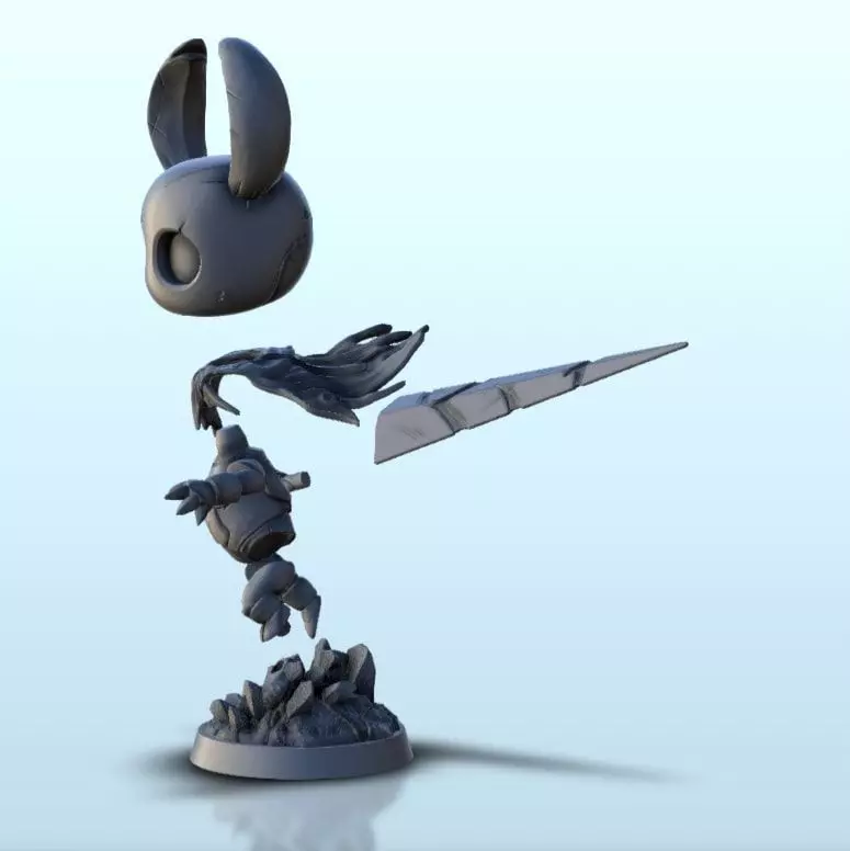 Hollow Knight with sword - Pop Video Game 3D Printing Adventure 3D print model_11