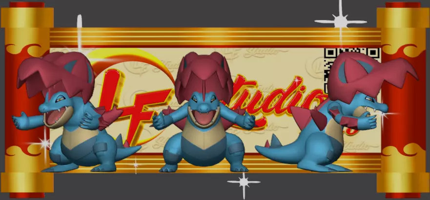 Pokemon Mega Feraligar 3D print model_0