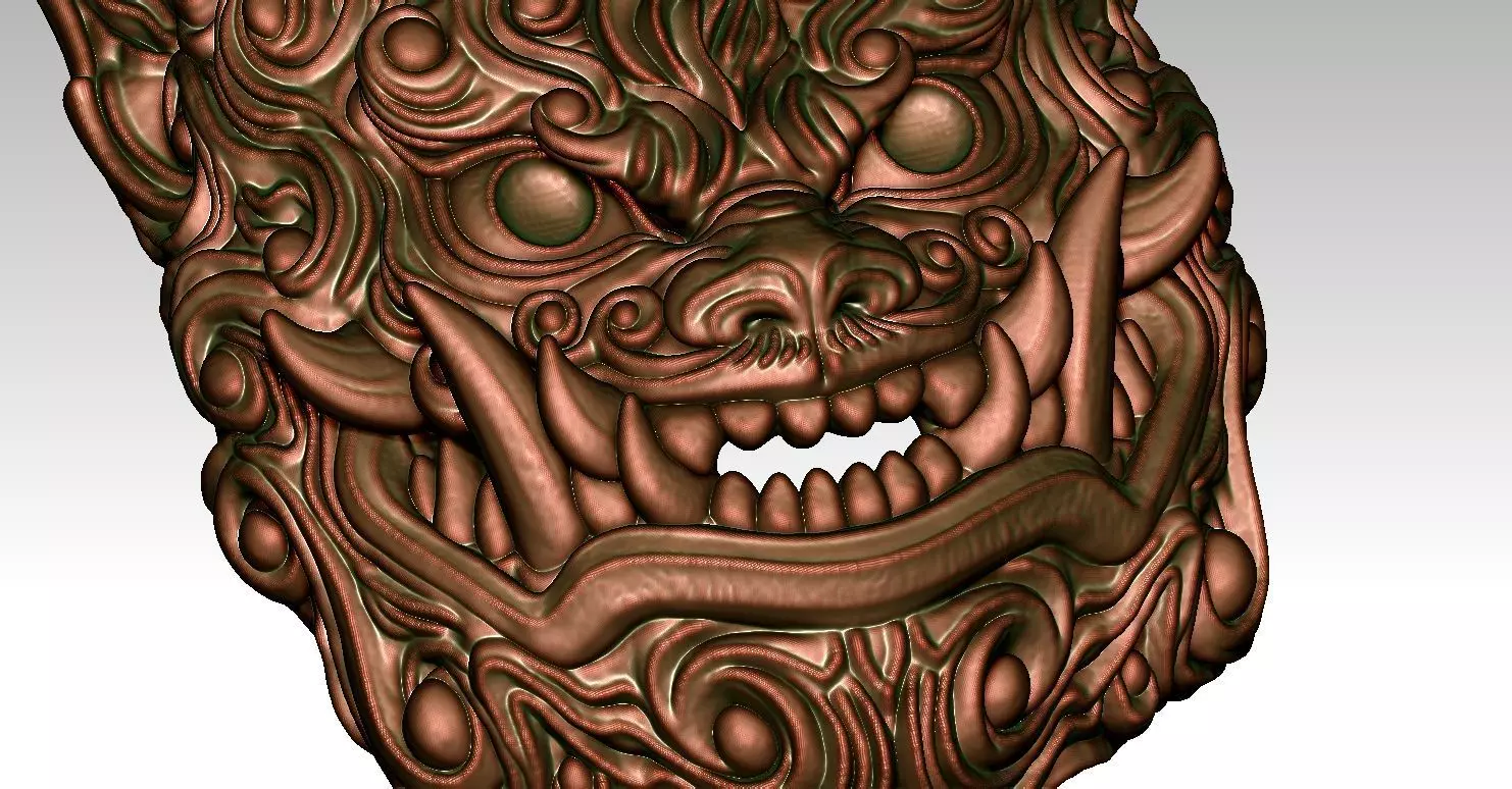 Pendant Man Foo Lion Head 3D print model_8