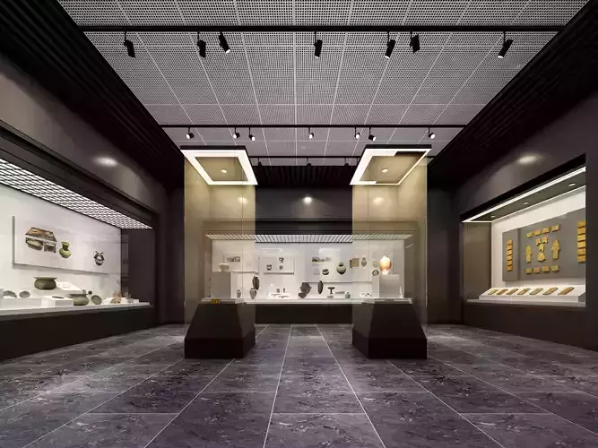 museum Low-poly 3D model museum Low-poly 3D model