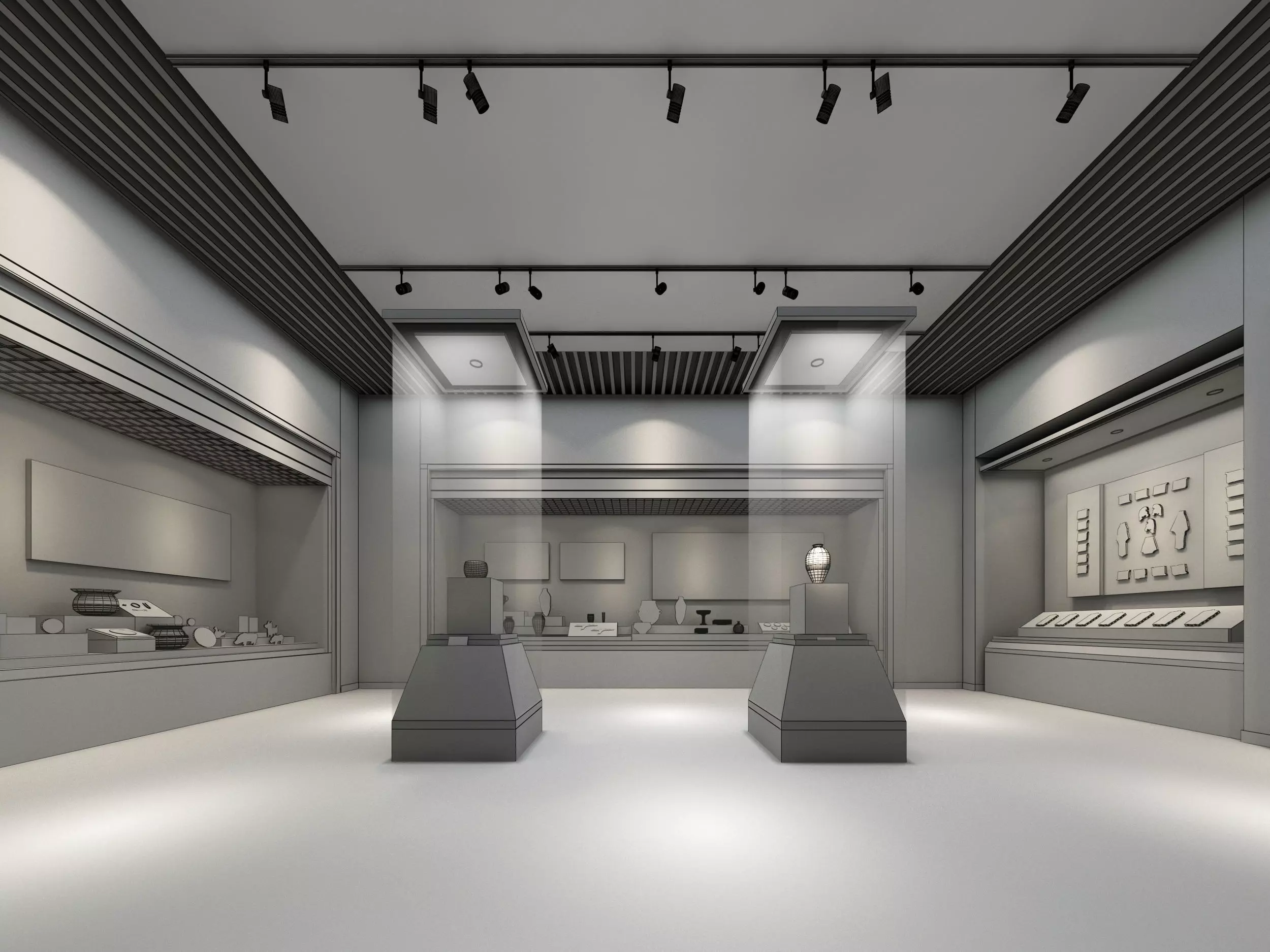 museum Low-poly 3D model_3