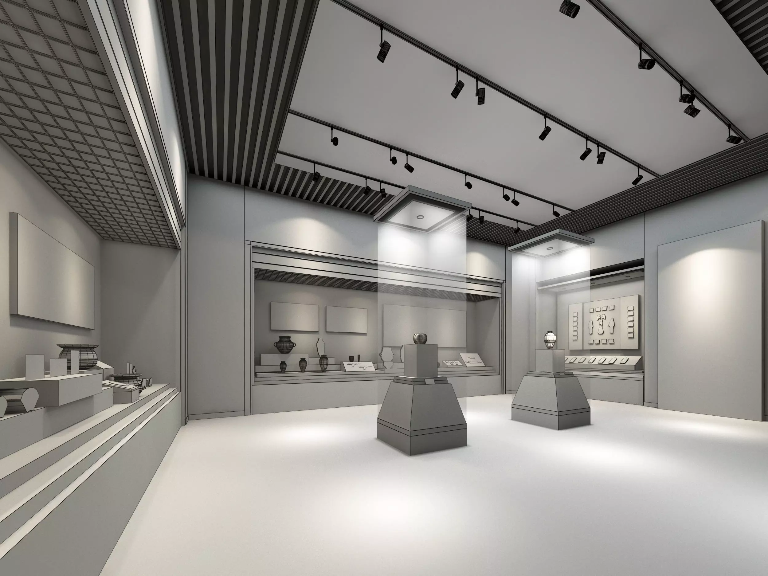 museum Low-poly 3D model_5