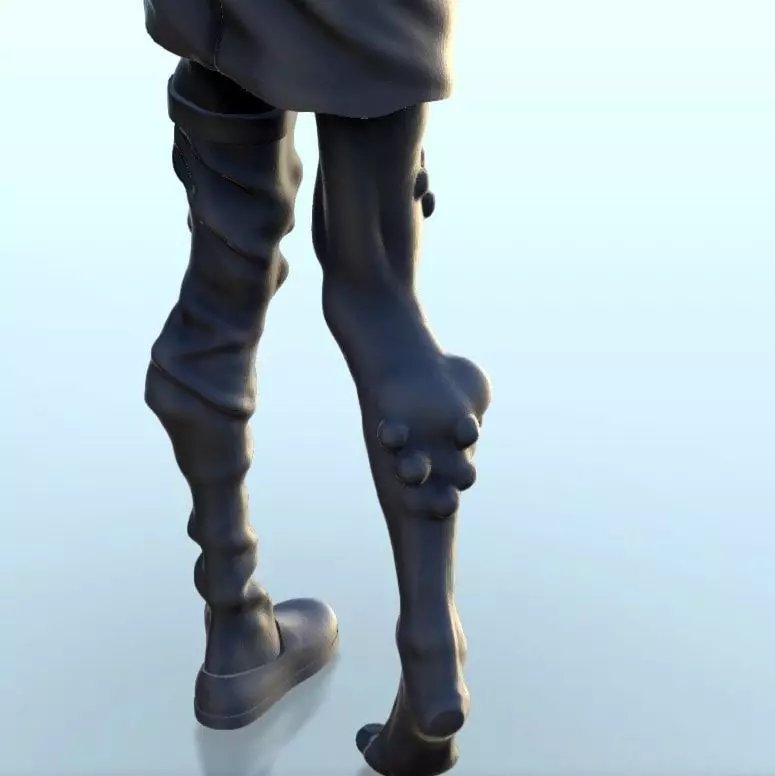 Set of six infected creatures and base 12 supported versions 3D print model_16