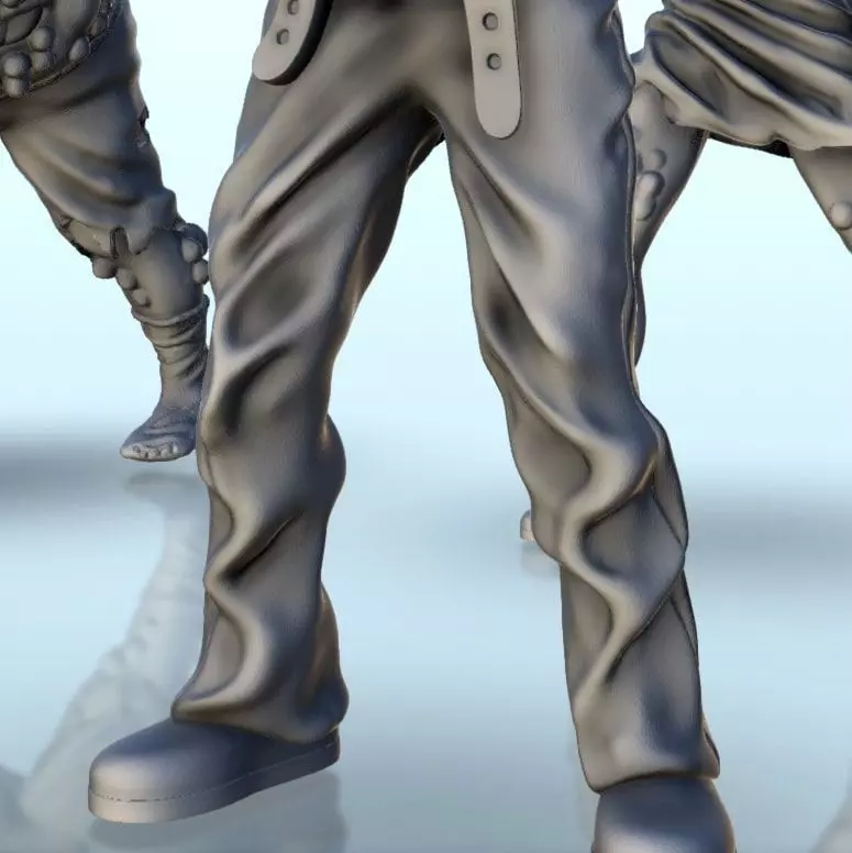 Set of six infected creatures and base 12 supported versions 3D print model_4