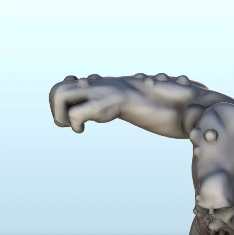 Set of six infected creatures and base 12 supported versions 3D print model_28