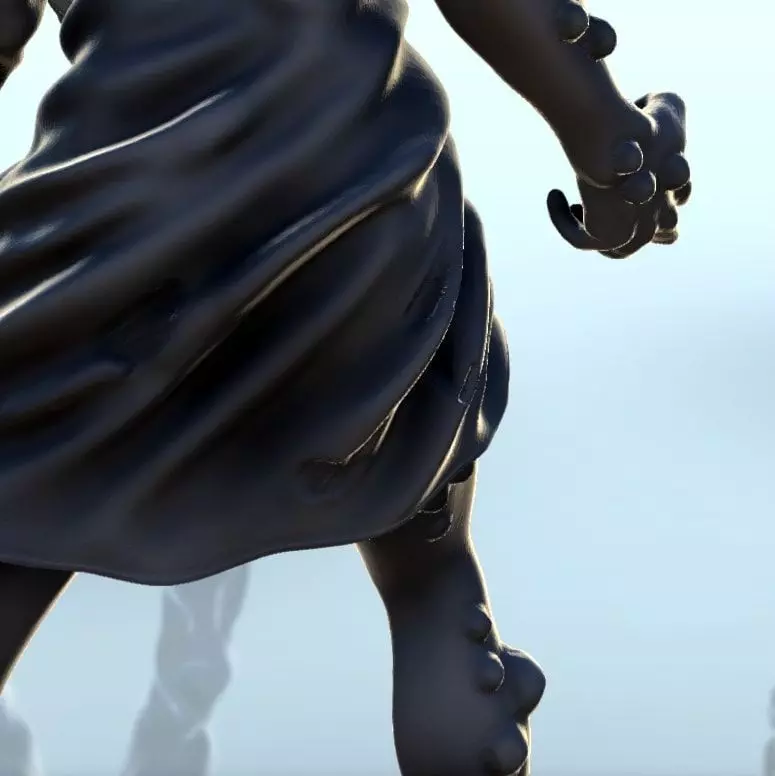 Set of six infected creatures and base 12 supported versions 3D print model_10