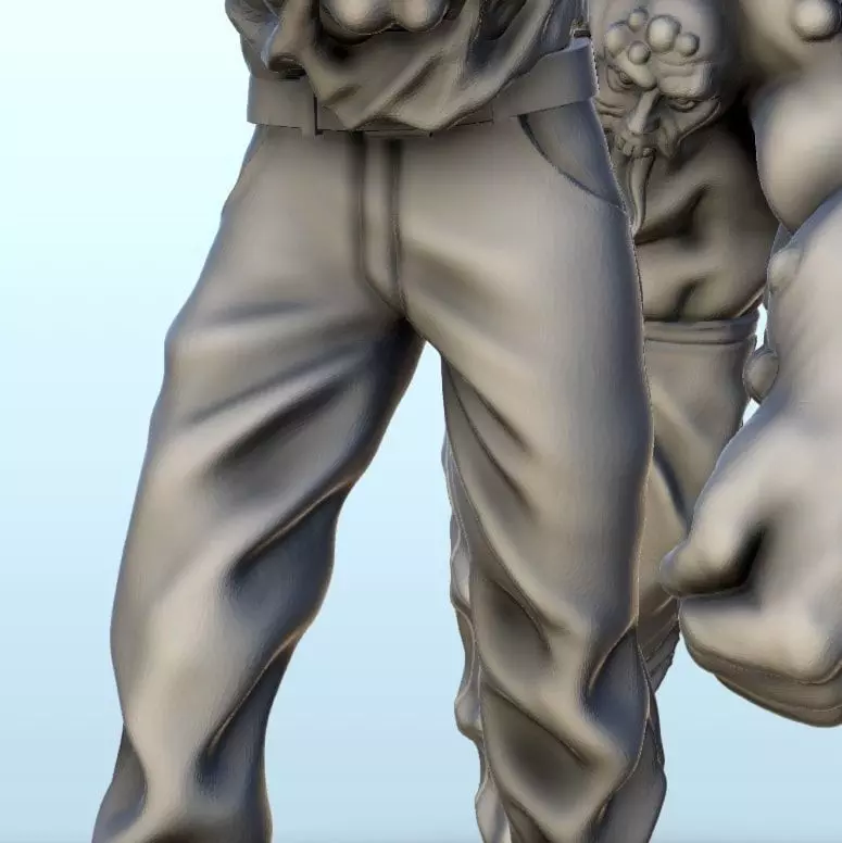 Set of six infected creatures and base 12 supported versions 3D print model_25