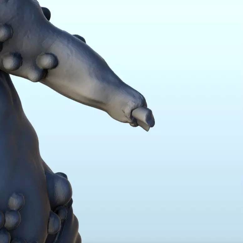 Set of six infected creatures and base 12 supported versions 3D print model_18