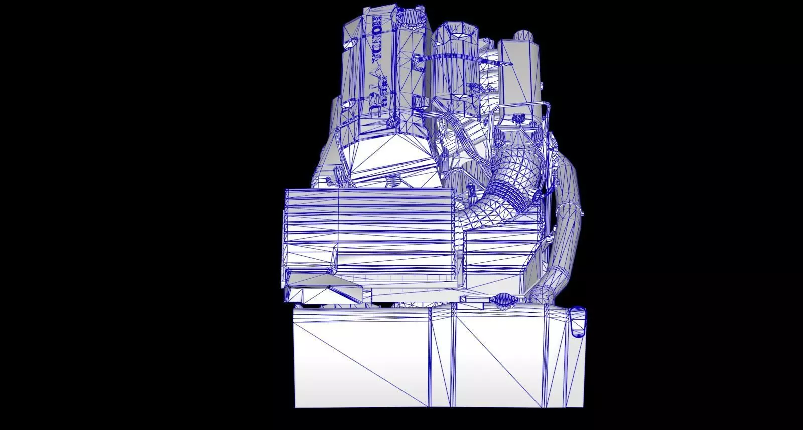 Honda F20C S2000 Engine Low-poly 3D model_12