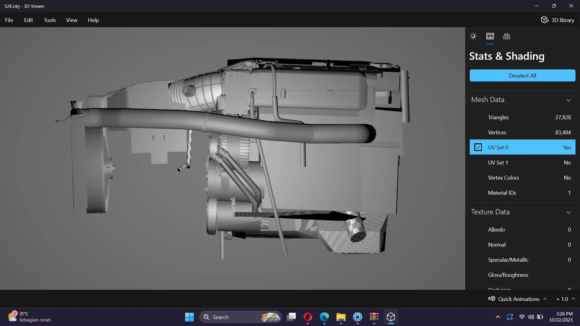 Honda F20C S2000 Engine Low-poly 3D model_19